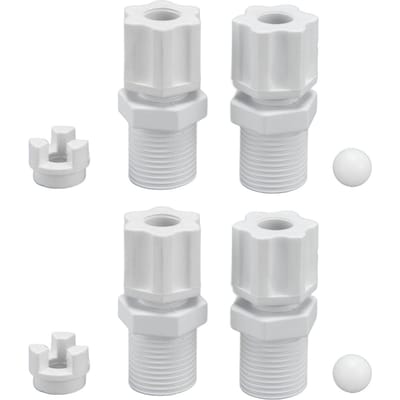 2 Jeux Clapet Anti-Retour Adaptateur de Raccord d'Admission Assemblage Accessoires de Nettoyage de Piscine pour HAYWARD white
