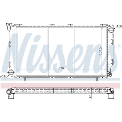 Radiator, motorkoeling NISSENS 64087