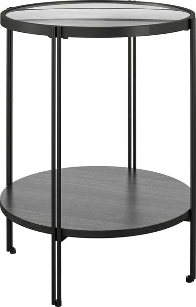 Wainwright-Accenttafel - Glas/Zwart Metaal