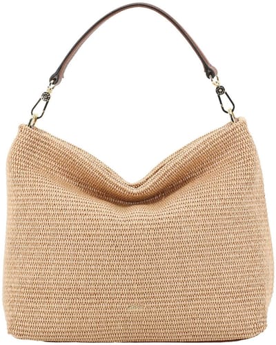 abro schoudertas Raffia Hobo Bag Kaia Natural beige