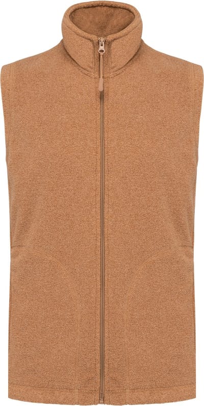 Fleecebodywarmer 'Luca' merk Kariban maat S Camel Heather