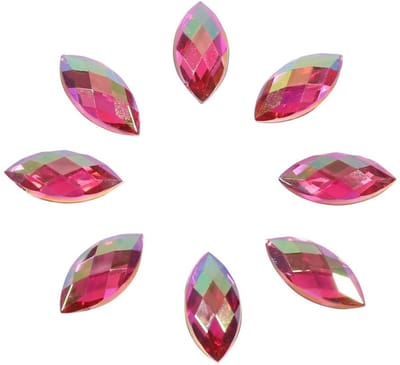 JHUBERS- Plakstenen 500 Stuks - Rode Roos Traanvormige Steentjes - Kristallen voor Decoratie - Kleding/Kaarten/Telefoons - 7x15mm - Uitstekende Kwaliteit - Decoratiestenen