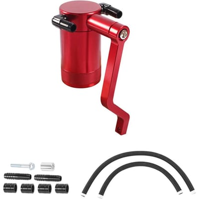Baffled Oil Catch Can Kit Aluminium olieafscheider-reservoirtanks met beugelvervanging voor rood