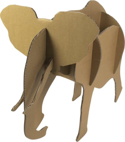 Kartonnen olifant - 61 x 34 x 48 cm - Kartent