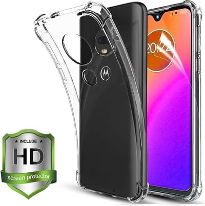 Hoesje Geschikt voor: Motorola G7 / G7 Plus Anti Shock Hybrid Soft Case + 2X Tempered Glass Screenprotector