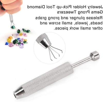 Professionele 4-prong pincet voor sieraden, edelsteen tang, en piercing bal houder voor precisiewerk en sieraden maken