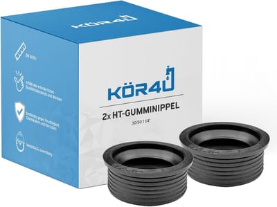 Sifon Afdichtingen - Manchet Rubber - Lekvrije Afvoer - Set van 2 - 50x32mm - Zwart