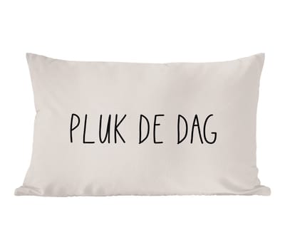 Sierkussens - Kussentjes Woonkamer - 60x40 cm - Tekst - Quotes - Carpe Diem - Pluk de dag