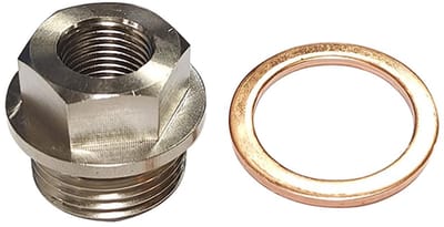 Allecto - Adapter sensor - M18 x 1,5 naar 1/8 - Temperatuursensor - Zilver - Voor olie en water - Hoogwaardige afdichting - Ideaal voor boost-t...