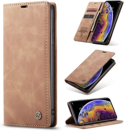 Casemania Hoesje Geschikt voor Google Pixel 10 - Sienna Brown - Dunne Portemonnee Bookcase met Pasjeshouder en Ingebouwde Standaard Functie - Slim Wallet Case