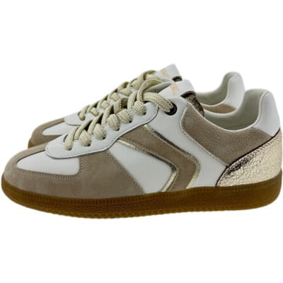 Verbenas Sora Sibela Blanco Crudo Oro Sneakers Wit Leer en Suede Dames - Wit - 40