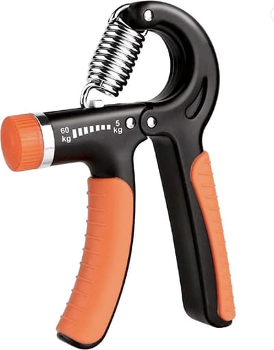 Handtrainer 10 tot 60kg - Oranje - Handknijper- Knijphalter - Armtrainer – Gewichten - Hand knijper set - Handgripper - Hand gripper - Grip - Onderarm trainer - Buigveer – Grip Trainer - Vinger - Hand spier - Fitness - ATHLIX