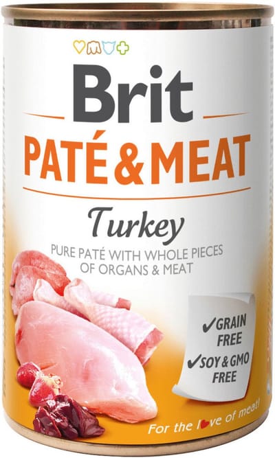 Brit Blik Paté & Meat 400 g - Hondenvoer - 6 x Kalkoen