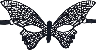 Miresa - Masker Vlinder - Gala - Venetiaans Verkleedmasker - Sexy - Zwart - Kant - MM013
