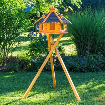 Vogelhuisje met Bitumen Shingles en Voedersilo - Perfect voor Tuin en Balkon
