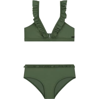 Shiwi Girls Bella Hipster Bikini Set Olive Green Size: 86/92 | Swimwear Outlet | Unisex | Groen