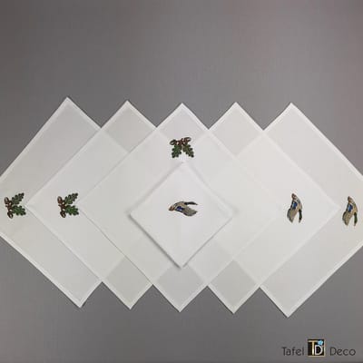 Servetten, set van 6, 36x36, model jager