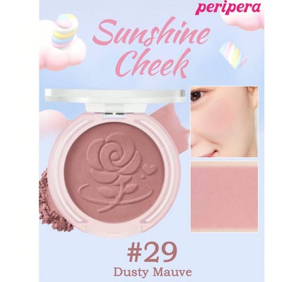 Peripera Blush - Pure Blushed Sunshine Cheek Blusher in de zachte crème tint 025 Maplecrème voor een natuurlijke glow.