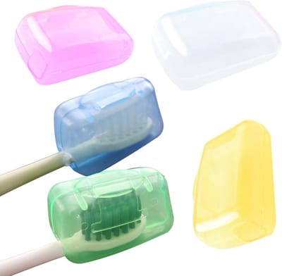 Tandenborstelhoezen - Beschermkapjes - Reizen - Stofvrij - 3.7x2.3cm - Willekeurig