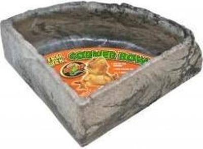 Zoo Med Repti Rock Corner Food / Water Dish - Voer / Waterbak - Large - Grijs