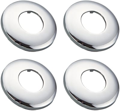 Jhubersproducts - Rozetten voor douchekranen - Douchearmatuur - Roestvrij staal - Zilver - Decoratieve afdekking - Geschikt voor binnenkranen - Ø 75 m