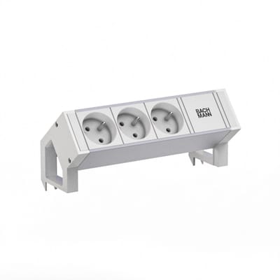 BACHMANN DESK2 ALU WIT 3xUTE 0,2m GST18 RAL9010