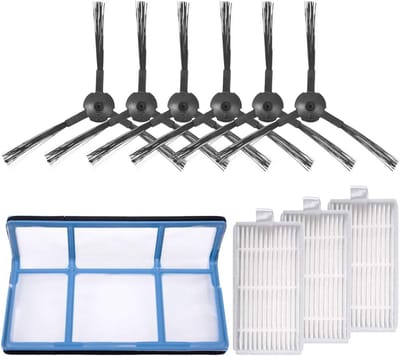 10 stuks accessoires - 3 paar Zijborstel , 3 Filter en 1 Primair filter - Voor ilife V3 V3s V5 V5s V3SPRO V5SPRO V50 - Voor ZACO V5sPro en V5x robotstofzuiger