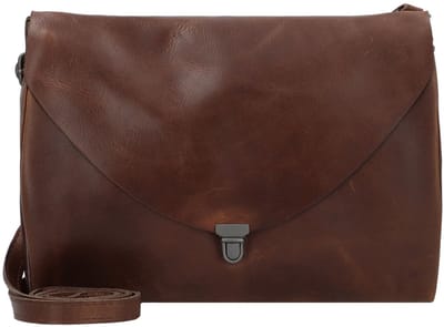 HAROLD'S Leren Schoudertas Koppeling Fold Handbag Clutch Black Zwart