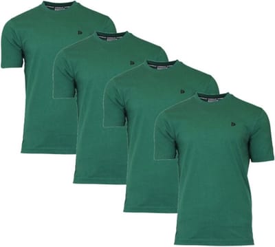 4-Pack Donnay - T-shirt (Vince) - Sportshirt - Heren - Forest green (236) - maat L