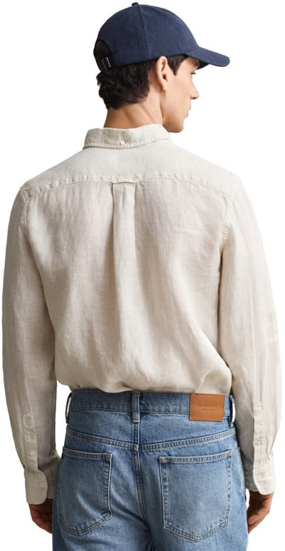 Gant overhemd linnen beige button down