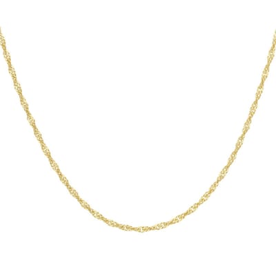 Lucardi Dames 9 Karaat ketting gourmet twist - Ketting - 9 Karaat - Goudkleurig - 46 cm