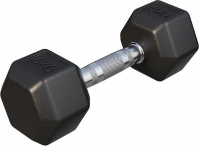 Gorilla Sports Dumbbell - 1 x 4 kg - Gietijzer - Hexagon - Halter