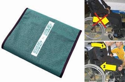 One way glide - iemand rechtop helpen : Voor rolstoel 37 x 43 cm - antislip