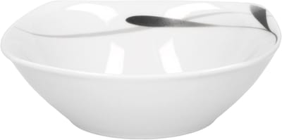 Graansaladekom Lima 14,2cm porselein wit met decoratie
