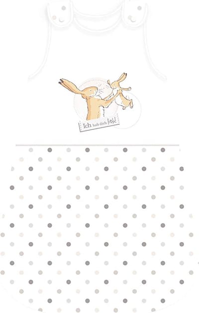 Slaapzak voor baby's met ritssluiting en drukknopen, 110 cm, wit