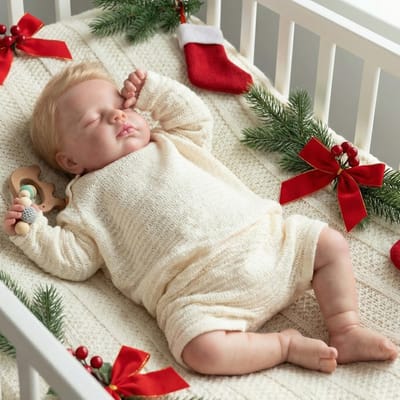 Realistische Reborn Pop Meisje 50 cm - Zachte Silicone Vinyl Baby Pop met Blond Haar