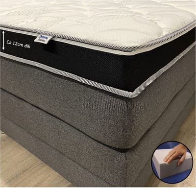 Hilton Hotel Topper - 70x190 - HARD - Hybride schuim - ca. 12 cm dik - Cool & Fresh