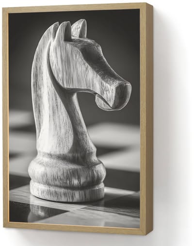 Wandlamp 40x60 cm - Oplaadbaar - Paard - Hout - Schaalbord - Zwart - Wandlampen binnen woonkamer - Slaapkamer lamp - Decoratieve nachtlamp - Vloerlamp draadloos