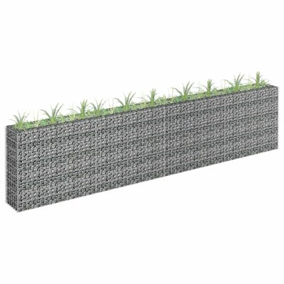 vidaXL - Gabion - plantenbak - verhoogd - 360x30x90 - cm - gegalvaniseerd - staal