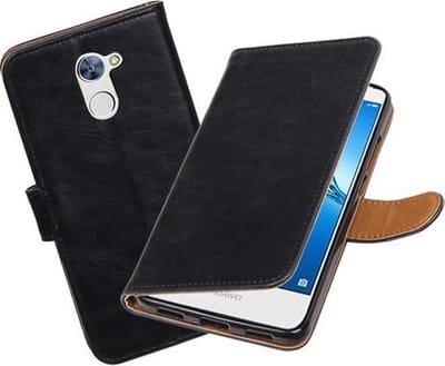 BestCases.nl Huawei Y7 / Y7 Prime Pull-Up booktype hoesje Zwart