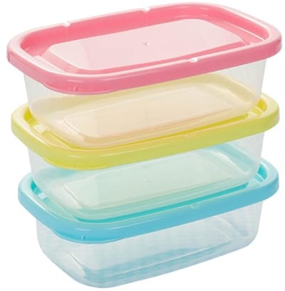 Dailygoods- Voedselcontainers 4 Stuks - Airtight - Plastic - Stapelbaar - Voor Koelkast/Magnetron - Ideaal voor Lunch/Opberging - Opbergdozen