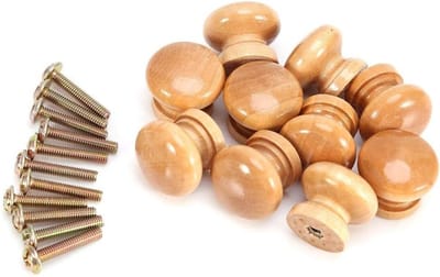 Houten Ladeknoppen voor Meubels - DIY Handgrepen in S/M/L, 10 Stuks, Perfect voor Interieurdecoratie