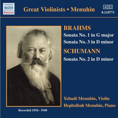 Yehudi Menuhin & Hephzibah Menuhin - Brahms: Violin Sonatas Nos 1 & 3 | Schumann: Violin Sonata No.2 (CD) (Remastered)