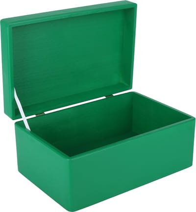 Creative Deco Grote Houten Doos Opbergdoos Groen | 30 x 20 x 14 cm | met Deksel | Documenten, Kostbaarheden, Speelgoed en Gereedschap