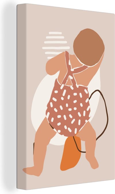 Canvas Schilderij Baby - Kids - Zoon - Dochter - 20x30 cm - Wanddecoratie