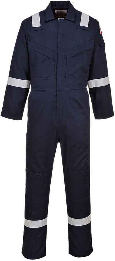 Portwest Lichtgewicht Vlamvertragende Antistatische Overall 280gr FR28 - Marine - 4XL
