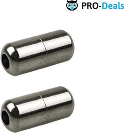 PRO-Deals 2 x Lock gesp - Ideaal voor Schoenveters - Nooit meer strikken - No Tie - Metallic Black / Zwart
