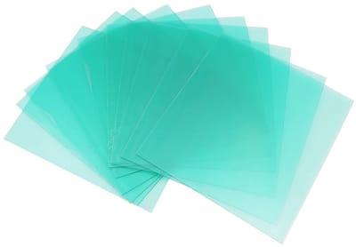Dailygoody - Helm-lens - Transparante beschermplaat - 10 stuks - 138 x 126 mm - Vervangende lens - Geschikt voor helmen - Polycarbonaat