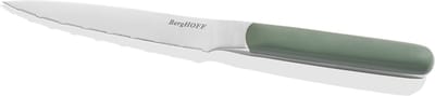 BergHOFF Home Elements Kartelmes 11,5 cm – Broodmes, Tomatenmes & Citrusmes voor Brood, Fruit & Groenten – Vlijmscherp RVS, Ergonomisch Handvat & Vaatwasbestendig Mes – Khaki
