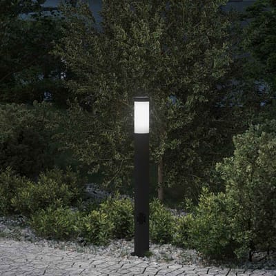 vidaXL Bolderarmatuur met stopcontact 80 cm RVS IP44